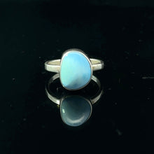 Load image into Gallery viewer, Kazakhstan Turquoise Ring, 14.5 cm, size 2.35 g, stone 7 x 9 mm; 925 sterling silver