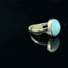 Load image into Gallery viewer, Kazakhstan Turquoise Ring, 14.5 cm, size 2.35 g, stone 7 x 9 mm; 925 sterling silver