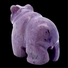 Load image into Gallery viewer, Bear made of Charoite, 4 cm high and 6 cm long