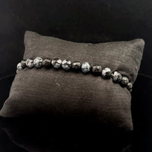 Load image into Gallery viewer, Obsidian Beads Bracelet 6mm, Faceted, 30 pcs.