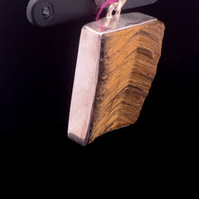 Load image into Gallery viewer, Tiger eye pendant 3cm: silver 925