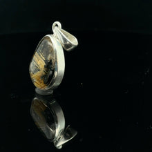 Load image into Gallery viewer, Quartz pendant with rutile, 5 g, 3 x 1 cm; 925 sterling silver