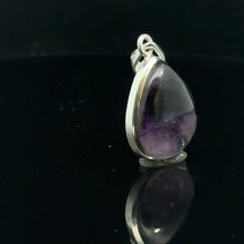 Load image into Gallery viewer, Amethyst pendant 6.5 g, 3 by 2 cm; silver 925