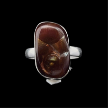 Lejupielādēt attēlu galerijas skatītājā, Gredzens Uguns Ahāts, 15. izmērs: sudrabs 925