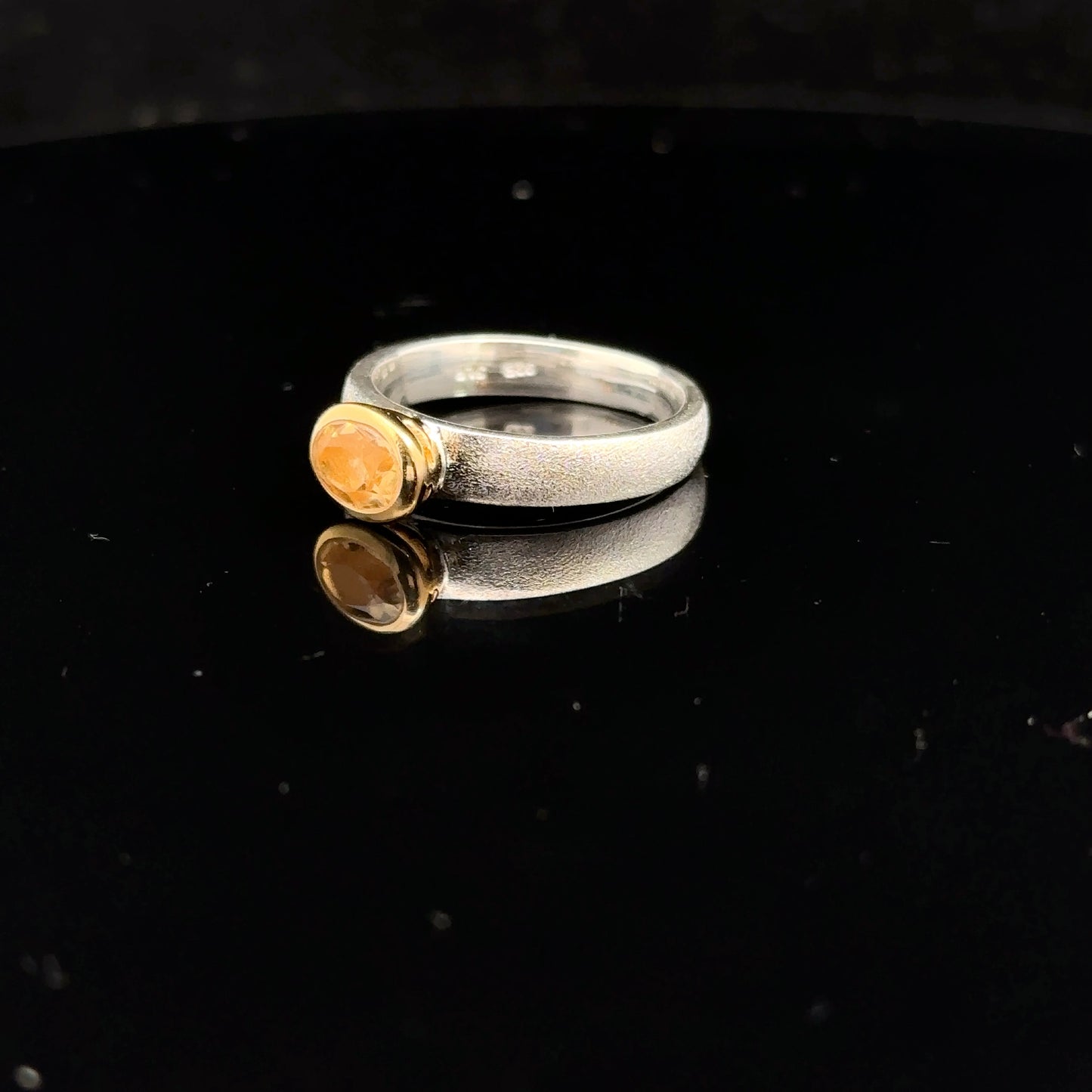 Citrine Ring Silver 925 Size 19