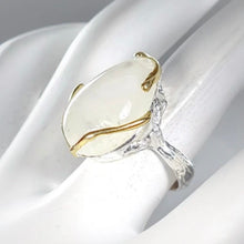 Загрузить изображение в средство просмотра галереи, Moonstone (Adularia) Ring Size 17 Silver 925