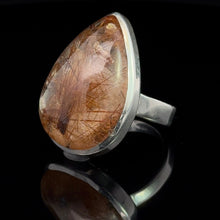 Lejupielādēt attēlu galerijas skatītājā, Gredzens Kvarcs ar rutila, 17,5 sudrabs 925