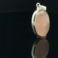 Load image into Gallery viewer, Pink Quartz Pendant, 9.5g, 3.5 x 2cm; 925 Sterling Silver