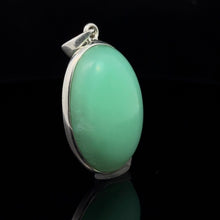 Load image into Gallery viewer, Pendant Chrysoprase 3.5cm*2.5cm: silver 925