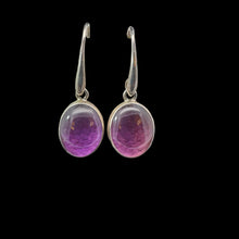 Load image into Gallery viewer, Amethyst Earrings 28g, 1.5cm: 925 Sterling Silver
