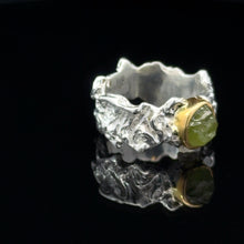 Lejupielādēt attēlu galerijas skatītājā, Gredzens Hrizolīts, 19 izmērs, sudrabs 925