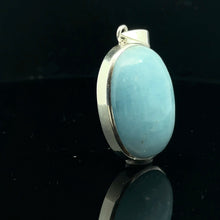 Load image into Gallery viewer, Aquamarine pendant, 16.5g, 4 x 2cm; 925 sterling silver
