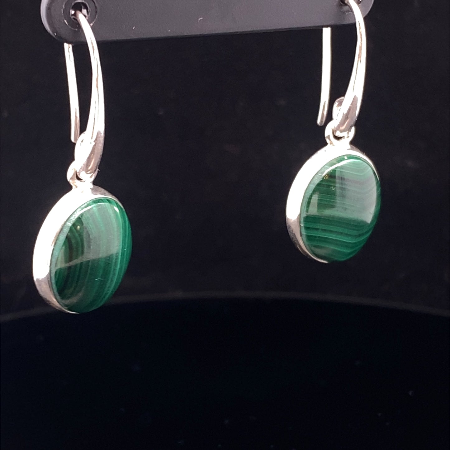 Malachite Earrings Silver 925