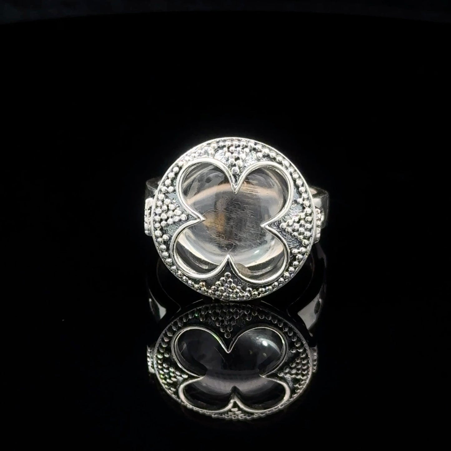 Lemurian Quartz FARD Ring Silver 925 Size 17