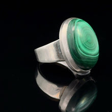 Lejupielādēt attēlu galerijas skatītājā, Gredzens malahīts; 16,5; sudrabs 925