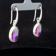 Load image into Gallery viewer, Amethyst Earrings 28g, 1.5cm: 925 Sterling Silver