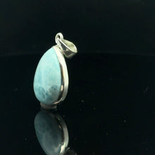 Load image into Gallery viewer, Larimar pendant 6 Gr, 3 by 1.3 cm; silver 925