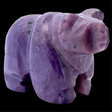 Load image into Gallery viewer, Bear made of Charoite, 4 cm high and 6 cm long