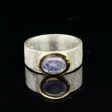 Load image into Gallery viewer, Tanzanite ring, size 16; 925 sterling silver