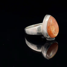 Load image into Gallery viewer, Ring Sunstone size 15: silver 925