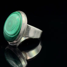 Lejupielādēt attēlu galerijas skatītājā, Gredzens malahīts; 16,5; sudrabs 925