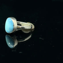 Load image into Gallery viewer, Kazakhstan Turquoise Ring, 14.5 cm, size 2.35 g, stone 7 x 9 mm; 925 sterling silver