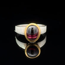 Load image into Gallery viewer, Garnet ring size 18: silver 925