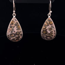 Load image into Gallery viewer, Leopard Jasper Earrings Silver 925