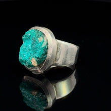 Lejupielādēt attēlu galerijas skatītājā, hromdioptāzes gredzens; 17. izmērs; sudrabs 925