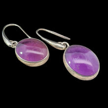 Load image into Gallery viewer, Amethyst Earrings 28g, 1.5cm: 925 Sterling Silver