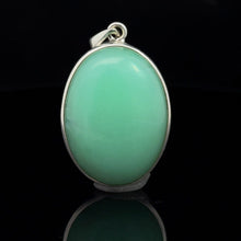 Load image into Gallery viewer, Pendant Chrysoprase 3.5cm*2.5cm: silver 925