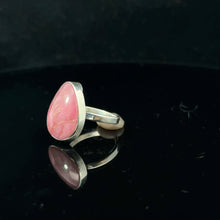 Load image into Gallery viewer, Rhodonite ring, size 16, 5.10 g, 14 x 20 mm stone; 925 sterling silver