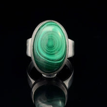 Lejupielādēt attēlu galerijas skatītājā, Gredzens malahīts; 16,5; sudrabs 925