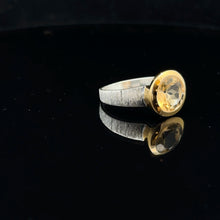 Load image into Gallery viewer, Citrine ring, size 20; 925 sterling silver