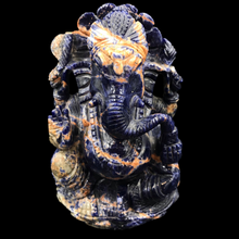 Load image into Gallery viewer, Фигура Ганеша. Содалит с оранжевым кальцитом. 11см x8см x 15,5 см. 1685 гр