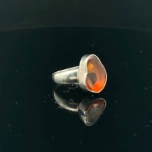 Lejupielādēt attēlu galerijas skatītājā, Uguns opāla gredzens, 4,2 g, izmērs 16,5; 925. proves sudrabs