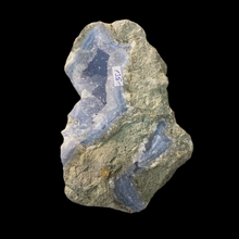 Lejupielādēt attēlu galerijas skatītājā, Zils ahāts ar kvarcu; 906 g; 5x14 cm