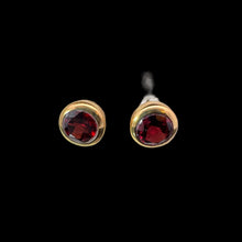 Load image into Gallery viewer, Garnet Stud Earrings Silver 925 7.85 g 6 mm