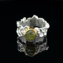 Lejupielādēt attēlu galerijas skatītājā, Gredzens Hrizolīts, 19 izmērs, sudrabs 925