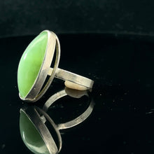 Load image into Gallery viewer, Sayany Nephrite Ring 17.5, size 6.75 g; 8 x 30 mm; 925 sterling silver stone