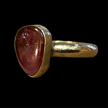 Load image into Gallery viewer, Pink Tourmaline Ring with Melchior, size 17.5