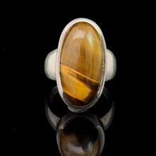 Lejupielādēt attēlu galerijas skatītājā, Gredzens Tīģera acs, izmērs 16,5 sudrabs 925