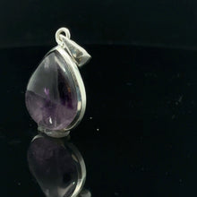 Load image into Gallery viewer, Amethyst pendant 6.5 g, 3 by 2 cm; silver 925