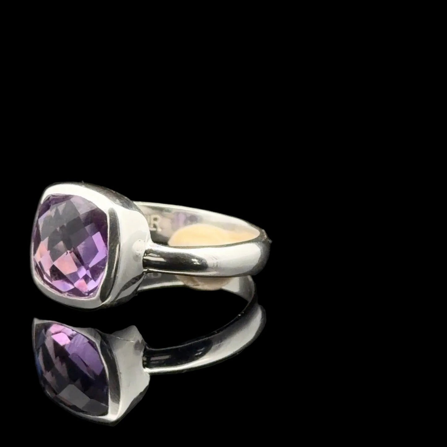 Amethyst Ring Silver 925 Size 18