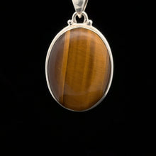 Load image into Gallery viewer, Tiger's eye pendant 3.5 cm: silver 925