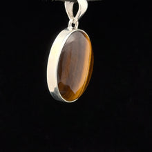 Load image into Gallery viewer, Tiger eye pendant 3cm: silver 925