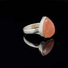 Lejupielādēt attēlu galerijas skatītājā, Gredzens Saules akmens, izmērs 16,5, sudrabs 925