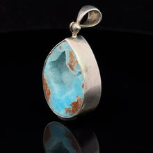 Load image into Gallery viewer, Hemimorphite Pendant 2*4cm: 925 silver