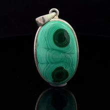 Load image into Gallery viewer, Pendant Malachite 3.5*2.5cm: silver 925