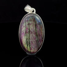 Загрузить изображение в средство просмотра галереи, Кулон Лабрадорит 3,5см: серебро 925